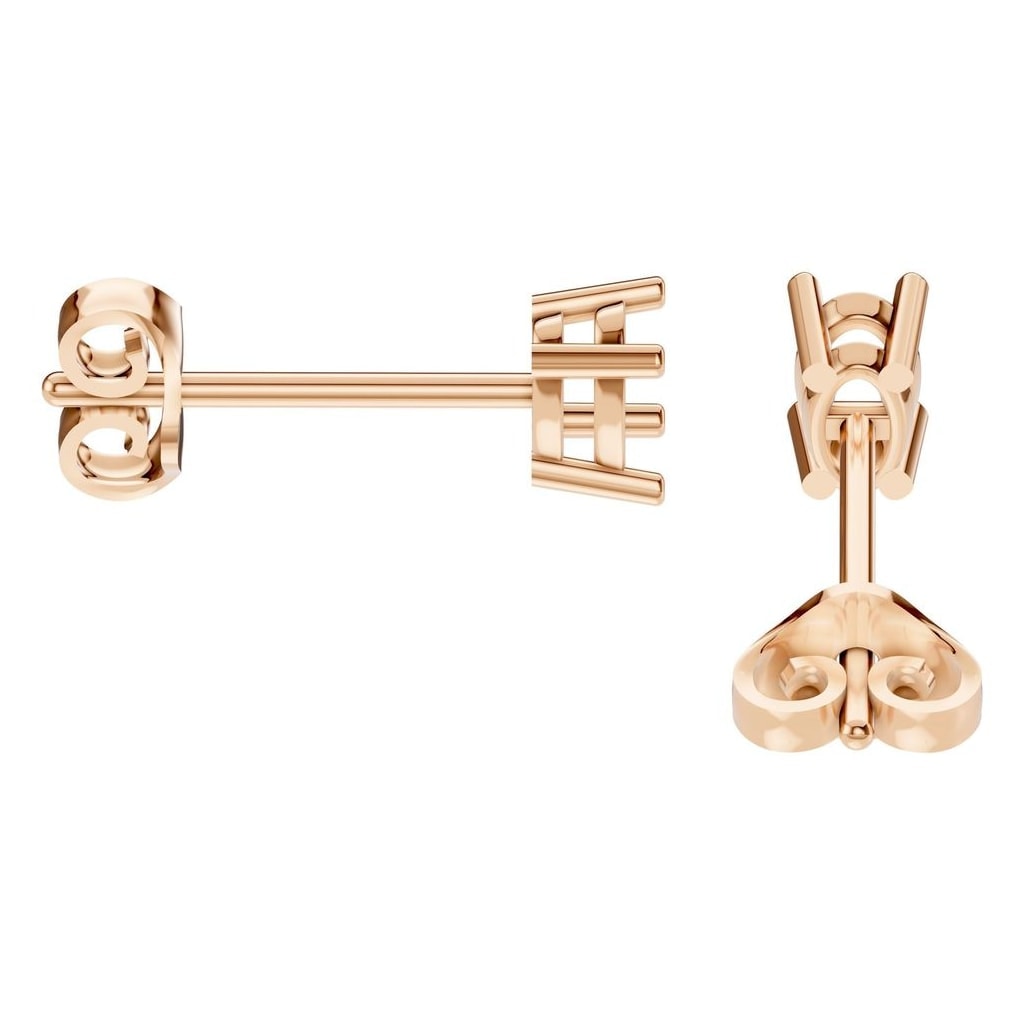 EA-8196 Rose Gold Earrings UNSET - Side View