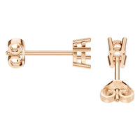 EA-8196 Rose Gold Earrings UNSET - Side View