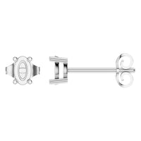 EA-8196 White Gold Earrings UNSET - Main View