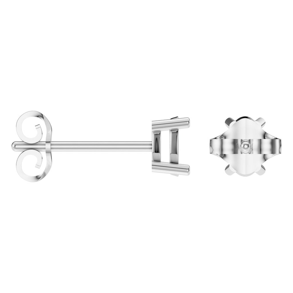EA-8196 White Gold Earrings UNSET - ANGLE
