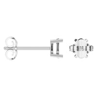 EA-8196 White Gold Earrings UNSET - ANGLE