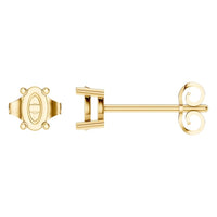 EA-8196 Yellow Gold Earrings UNSET - Main View