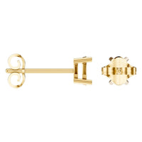 EA-8196 Yellow Gold Earrings UNSET - ANGLE