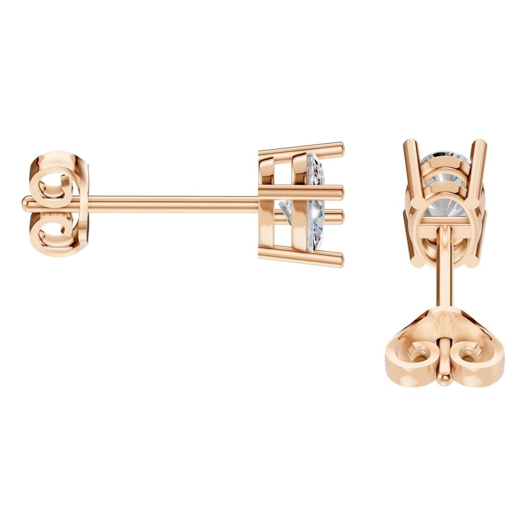 EA-8196 Rose Gold Earrings SET - Side View