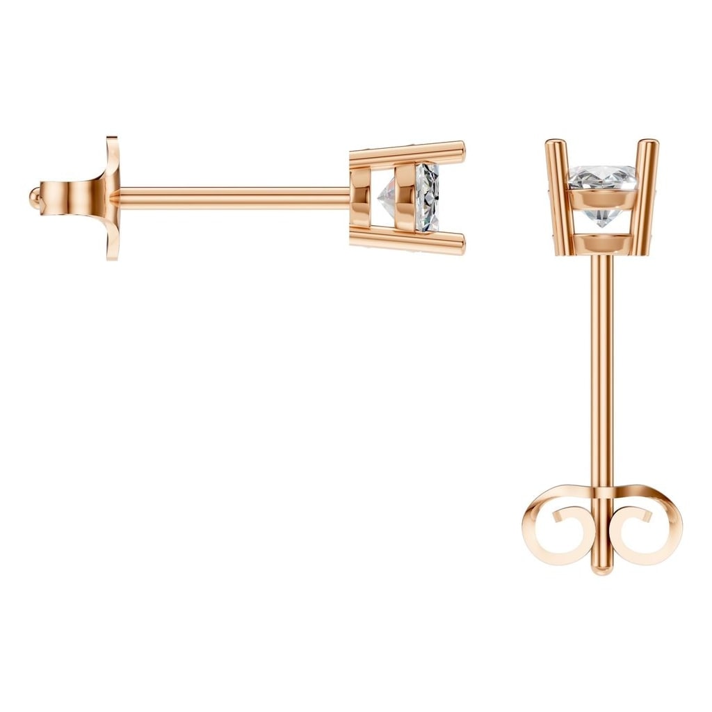 EA-8196 Rose Gold Earrings SET - BACK