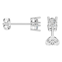 EA-8196 White Gold Earrings SET - Side View