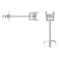 EA-8196 White Gold Earrings SET - BACK