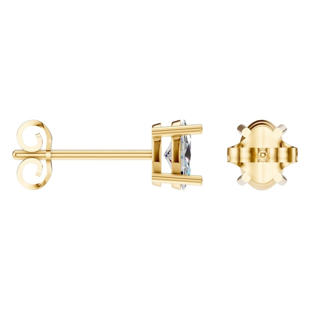 EA-8196 Yellow Gold Earrings SET - ANGLE