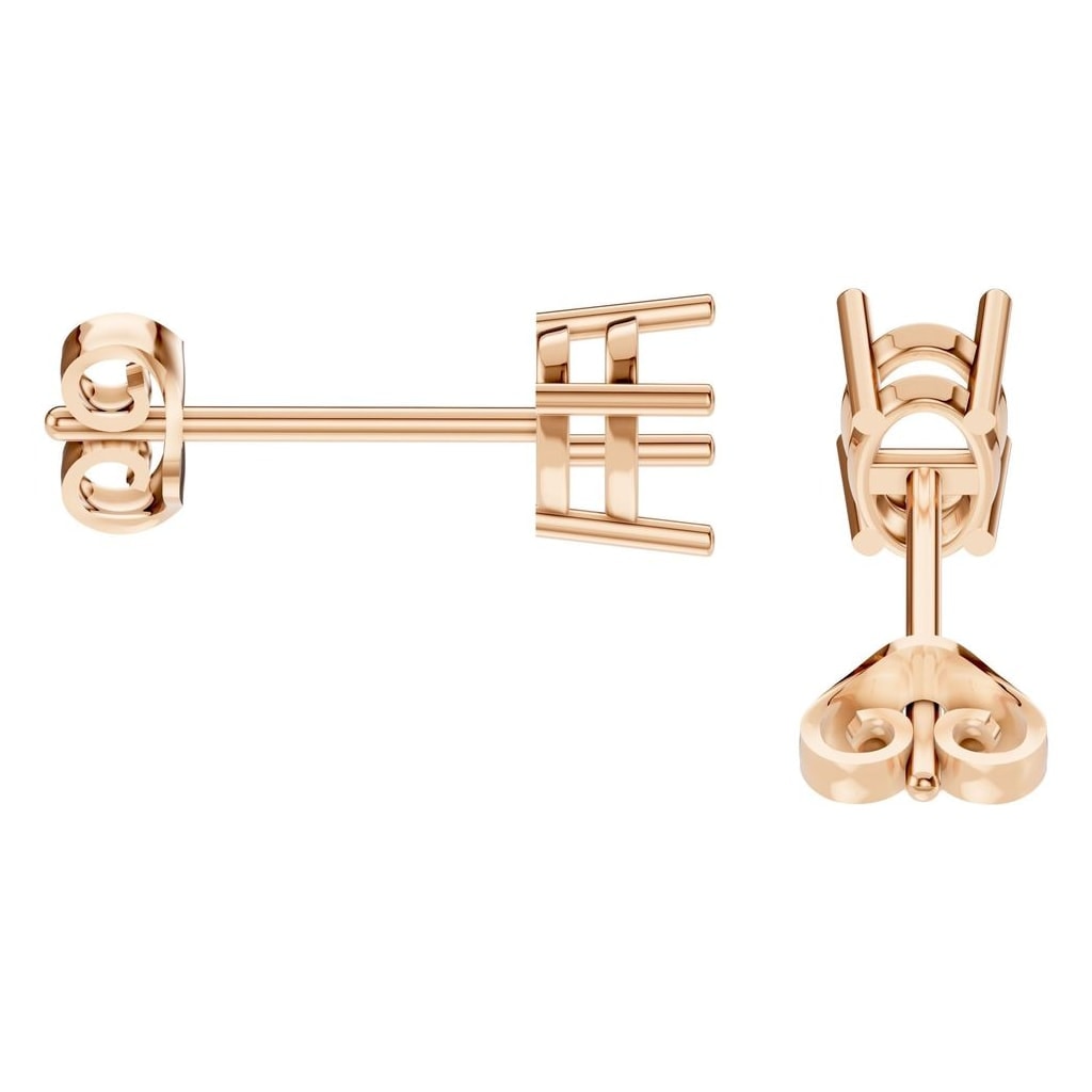 EA-8196 Rose Gold Earrings UNSET - Side View