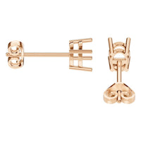 EA-8196 Rose Gold Earrings UNSET - Side View