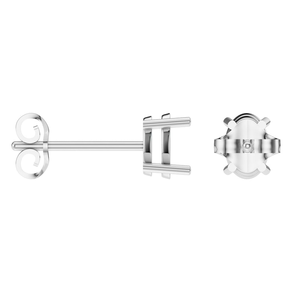EA-8196 White Gold Earrings UNSET - ANGLE