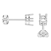 EA-8196 White Gold Earrings UNSET - Side View