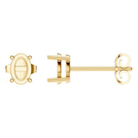 EA-8196 Yellow Gold Earrings UNSET - Main View
