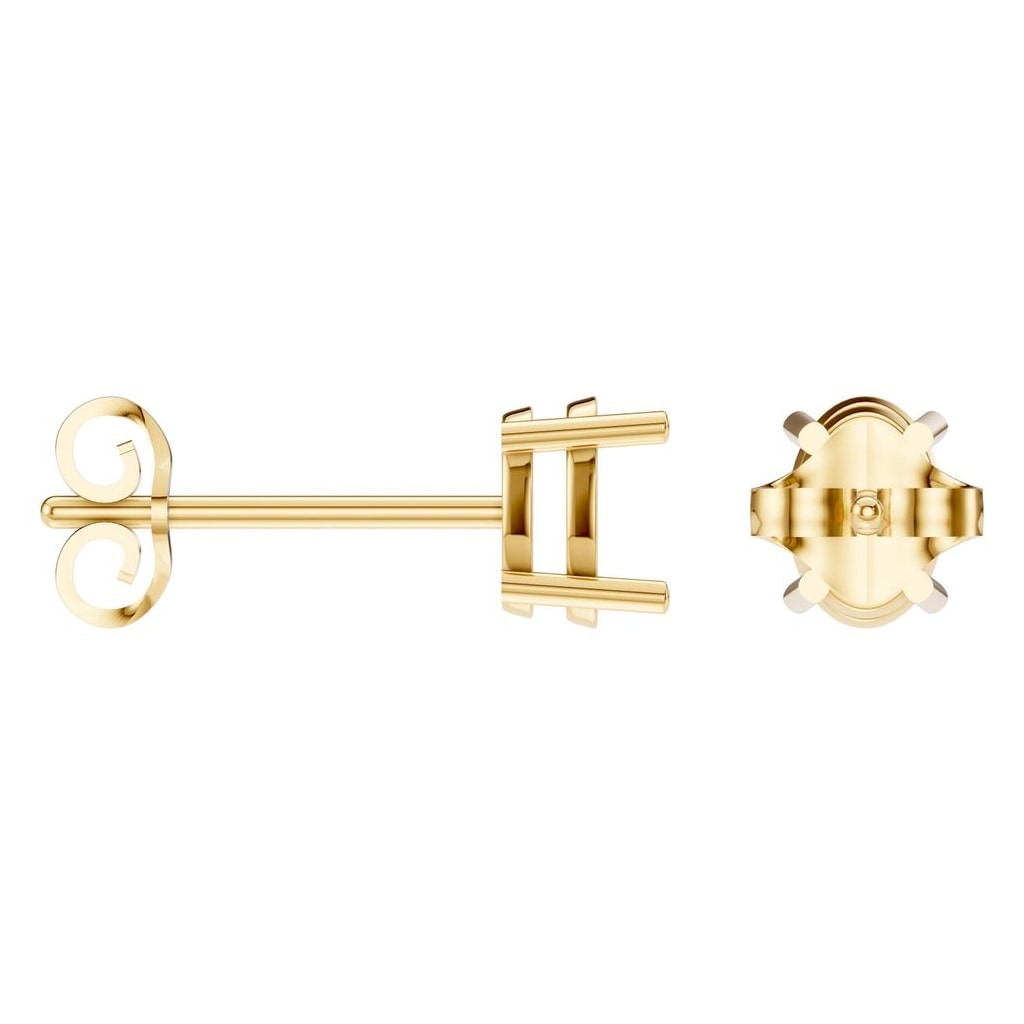 EA-8196 Yellow Gold Earrings UNSET - ANGLE