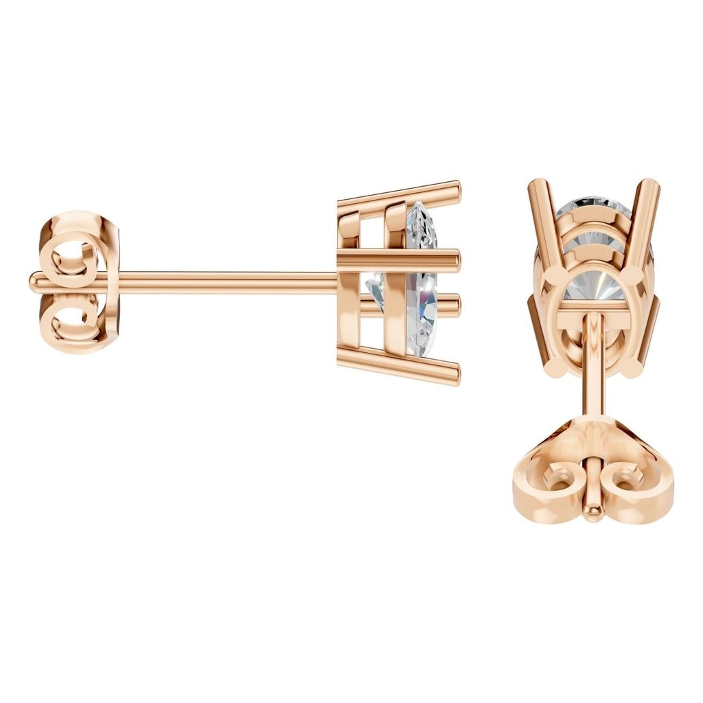 EA-8196 Rose Gold Earrings SET - Side View