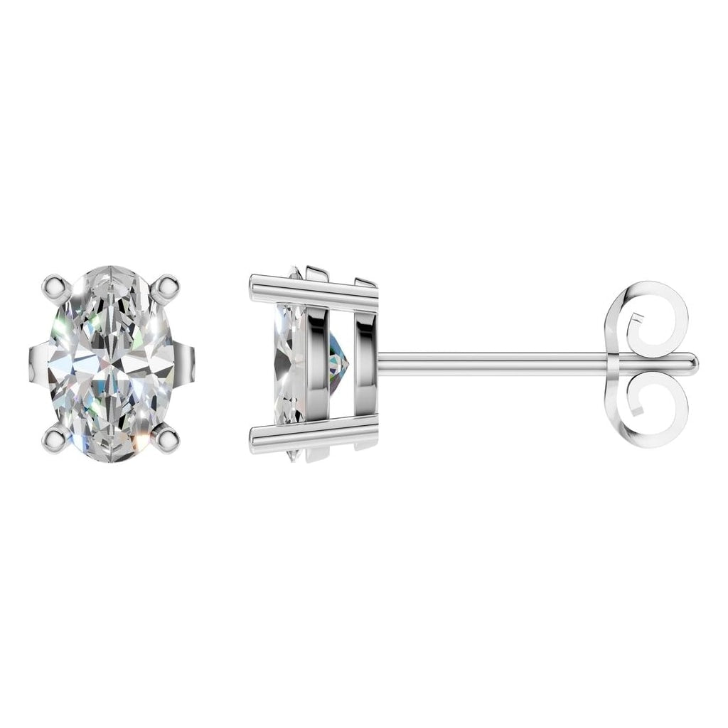 EA-8196 White Gold Earrings SET - Main View