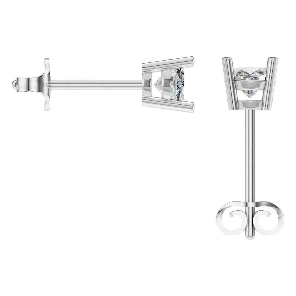 EA-8196 White Gold Earrings SET - BACK