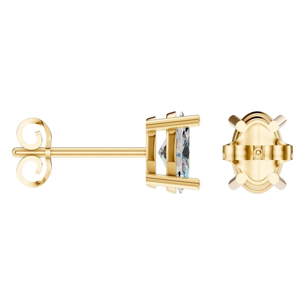 EA-8196 Yellow Gold Earrings SET - ANGLE