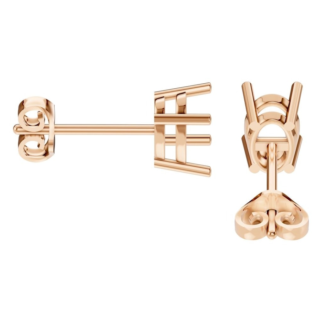 EA-8196 Rose Gold Earrings UNSET - Side View