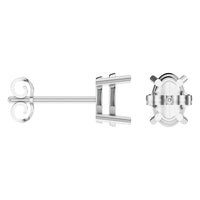 EA-8196 White Gold Earrings UNSET - ANGLE