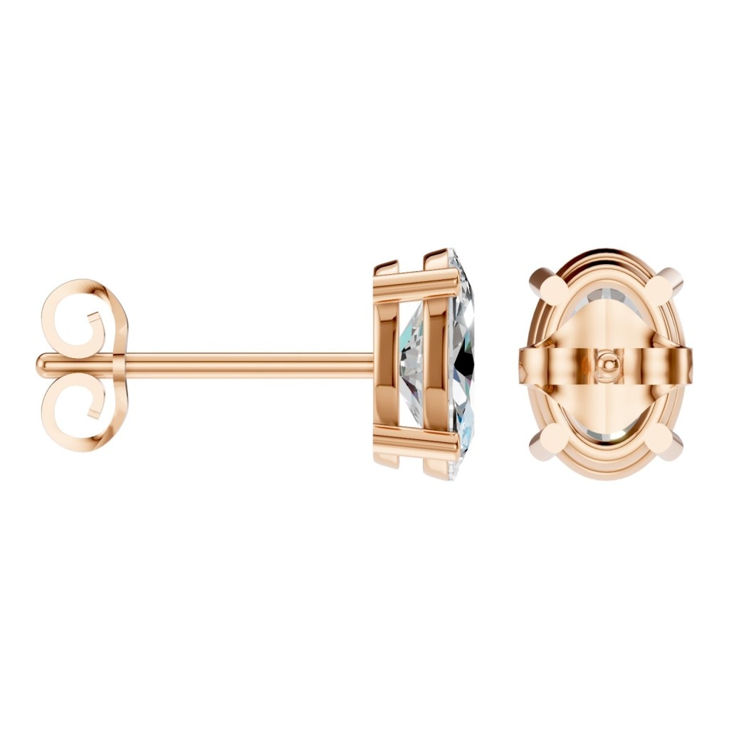 EA-8196 Rose Gold Earrings SET - ANGLE