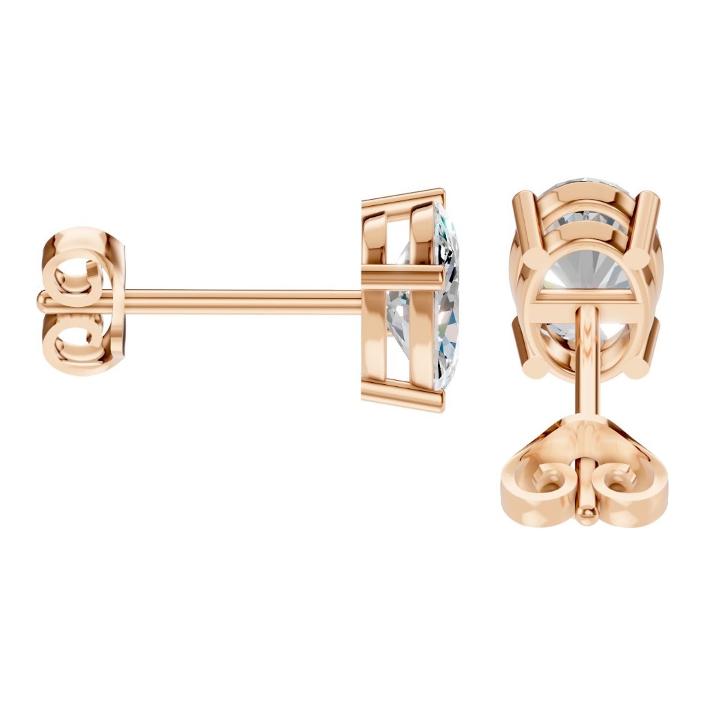 EA-8196 Rose Gold Earrings SET - Side View