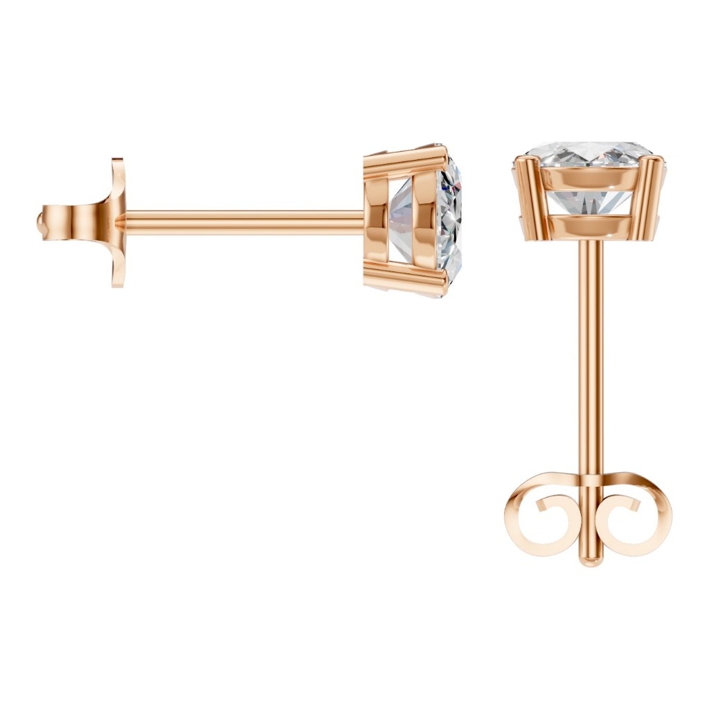 EA-8196 Rose Gold Earrings SET - BACK