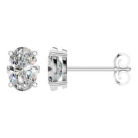 EA-8196 White Gold Earrings SET - Main View