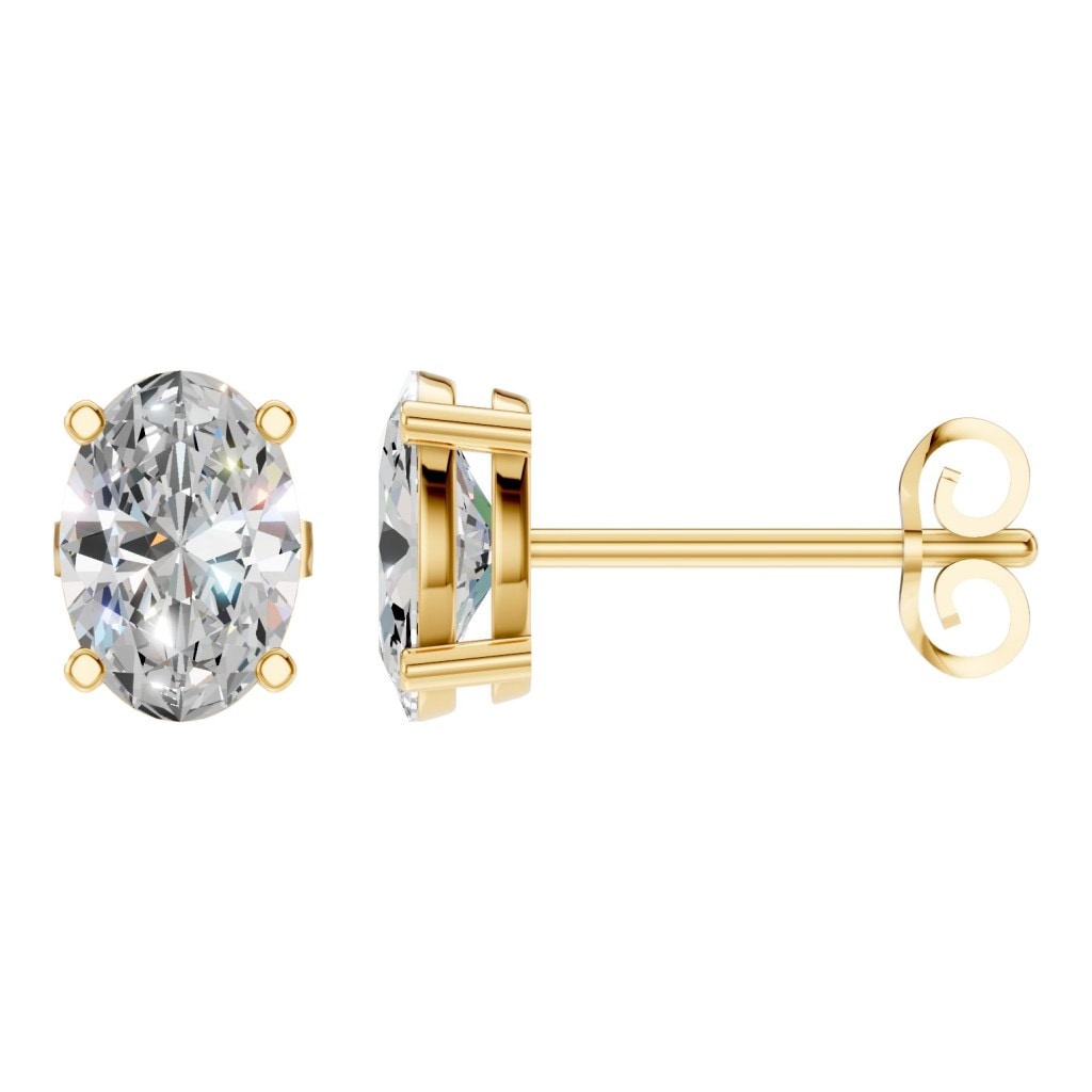 EA-8196 Yellow Gold Earrings SET - Main View