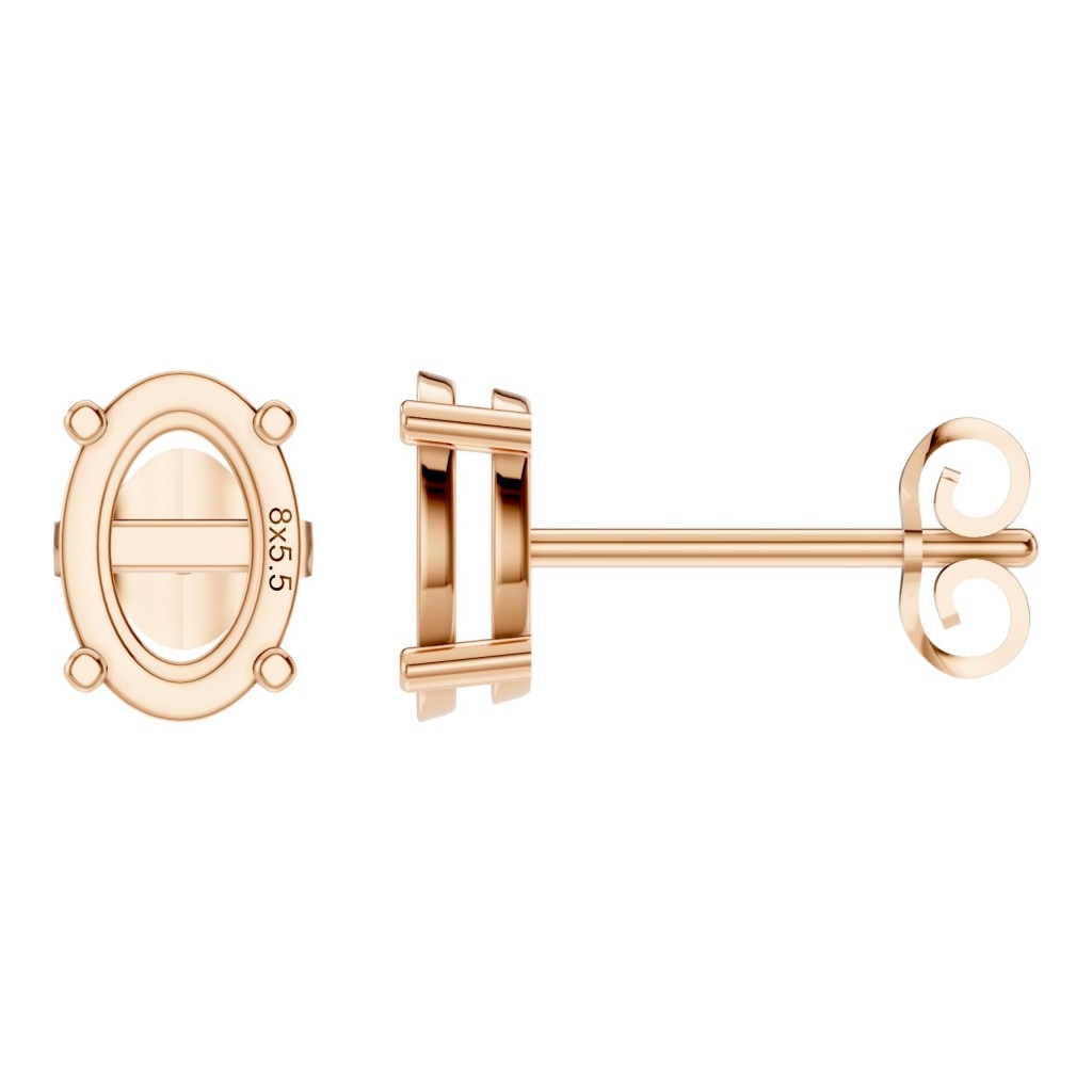 EA-8196 Rose Gold Earrings UNSET - Main View
