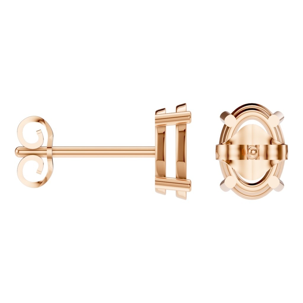 EA-8196 Rose Gold Earrings UNSET - ANGLE
