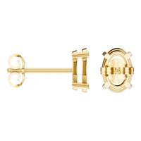 EA-8196 Yellow Gold Earrings UNSET - ANGLE