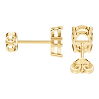 EA-8196 Yellow Gold Earrings UNSET - Side View
