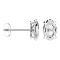 EA-8196 White Gold Earrings SET - ANGLE