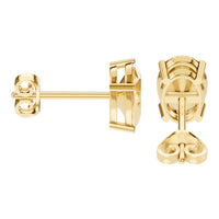 EA-8196 Yellow Gold Earrings SET - Side View