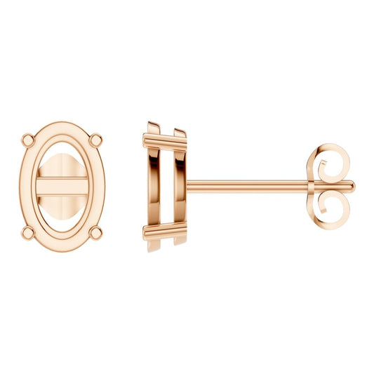 EA-8196 Rose Gold Earrings UNSET - Main View