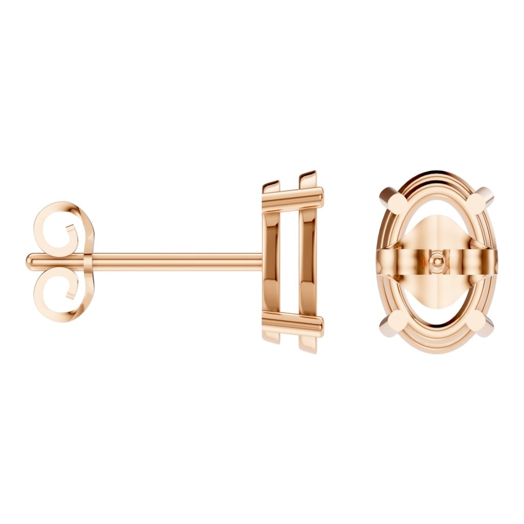 EA-8196 Rose Gold Earrings UNSET - ANGLE