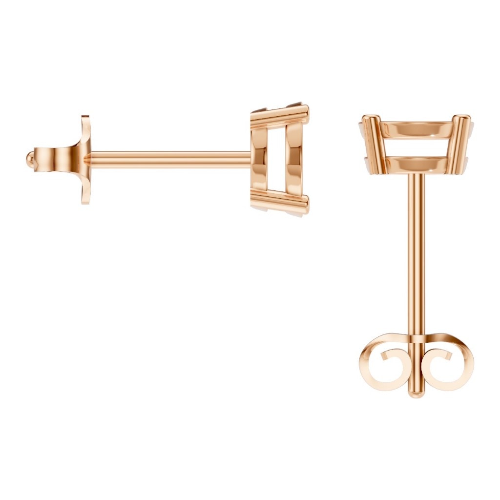 EA-8196 Rose Gold Earrings UNSET - BACK