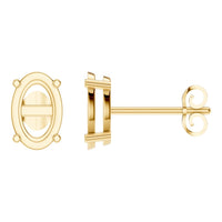 EA-8196 Yellow Gold Earrings UNSET - Main View