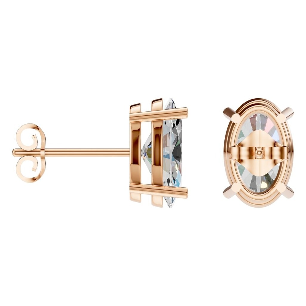 EA-8196 Rose Gold Earrings SET - ANGLE