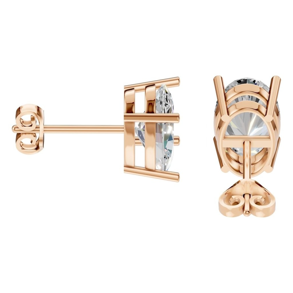 EA-8196 Rose Gold Earrings SET - Side View