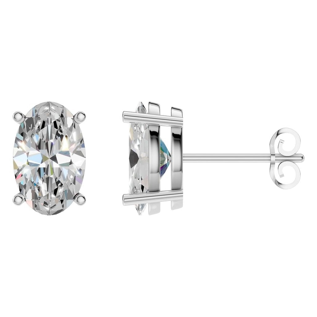 EA-8196 White Gold Earrings SET - Main View