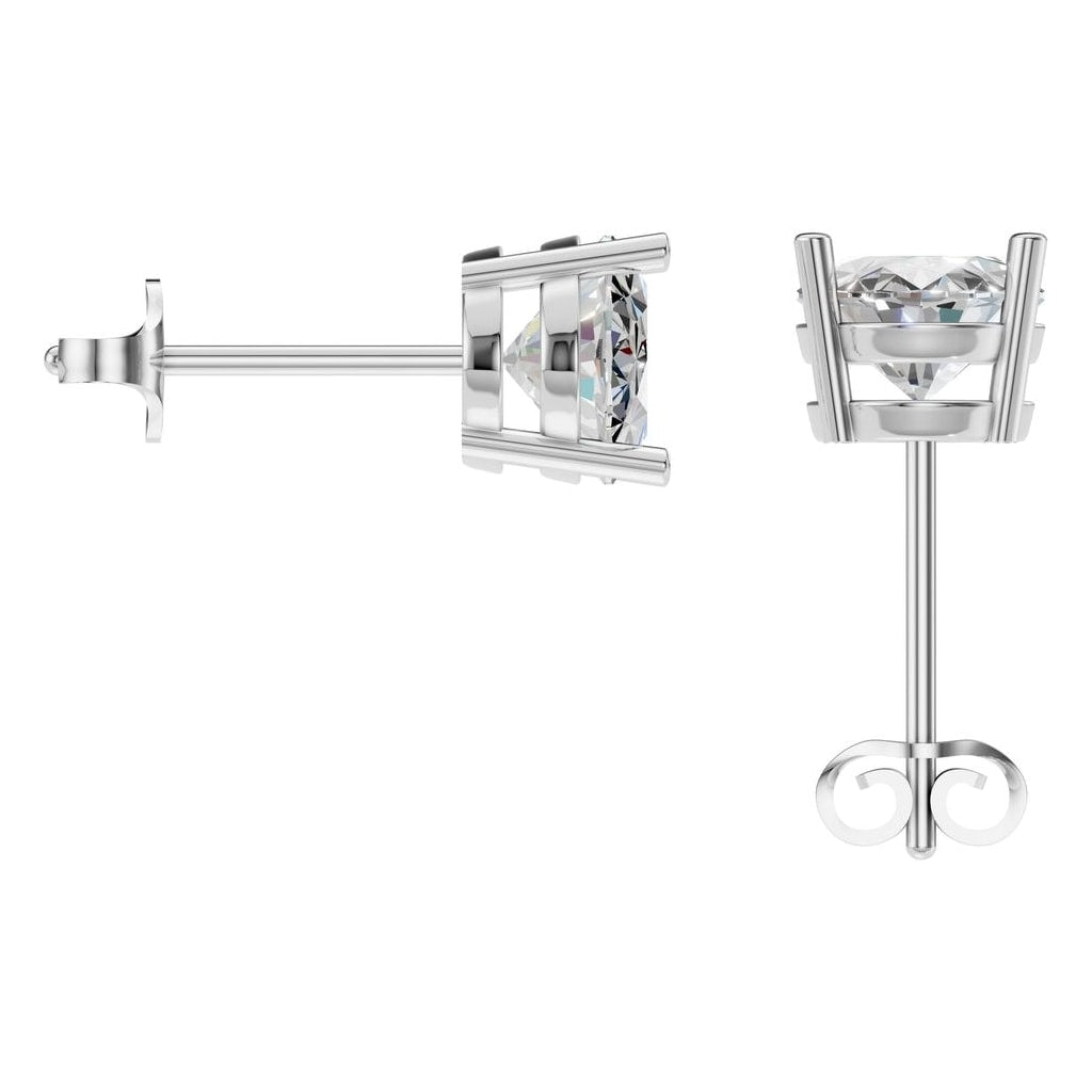 EA-8196 White Gold Earrings SET - BACK