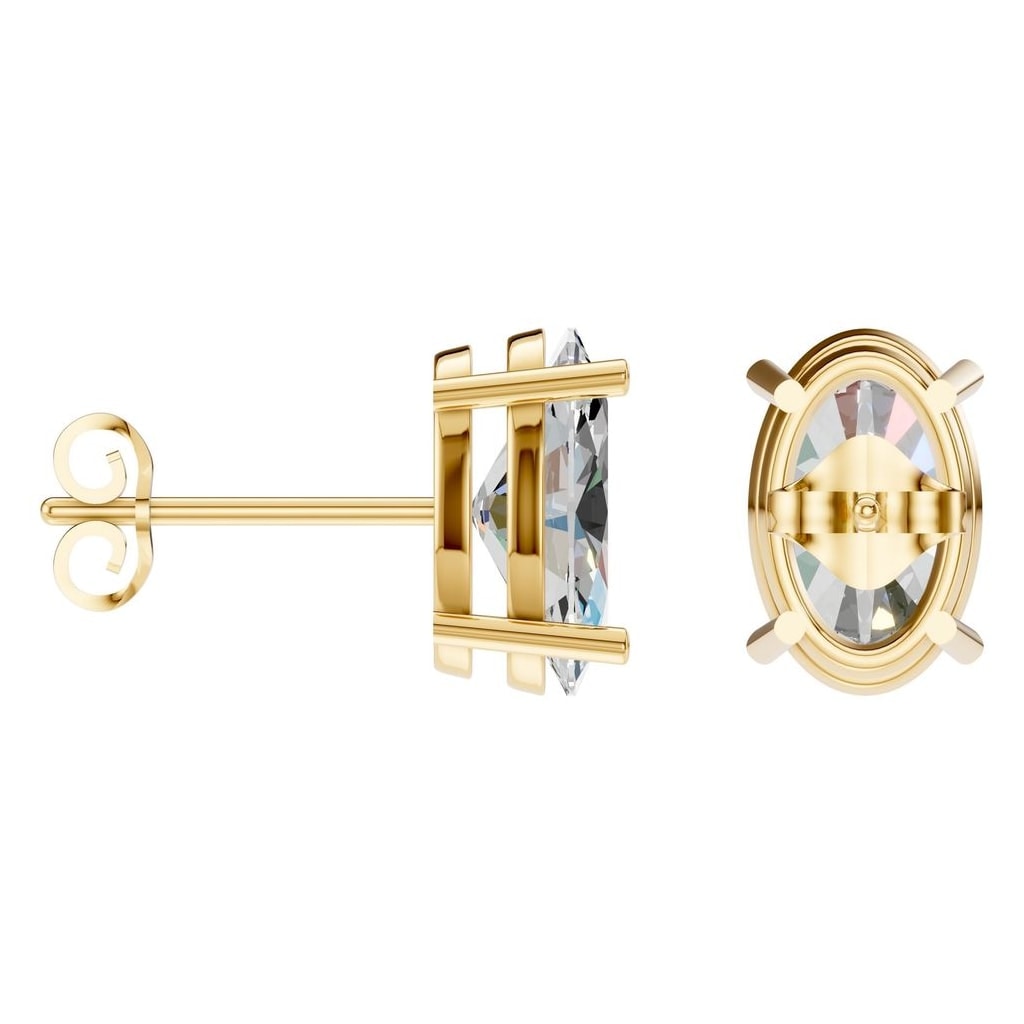 EA-8196 Yellow Gold Earrings SET - ANGLE