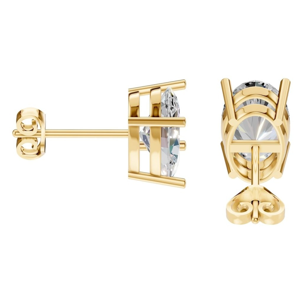 EA-8196 Yellow Gold Earrings SET - Side View