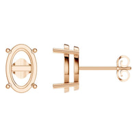 EA-8196 Rose Gold Earrings UNSET - Main View