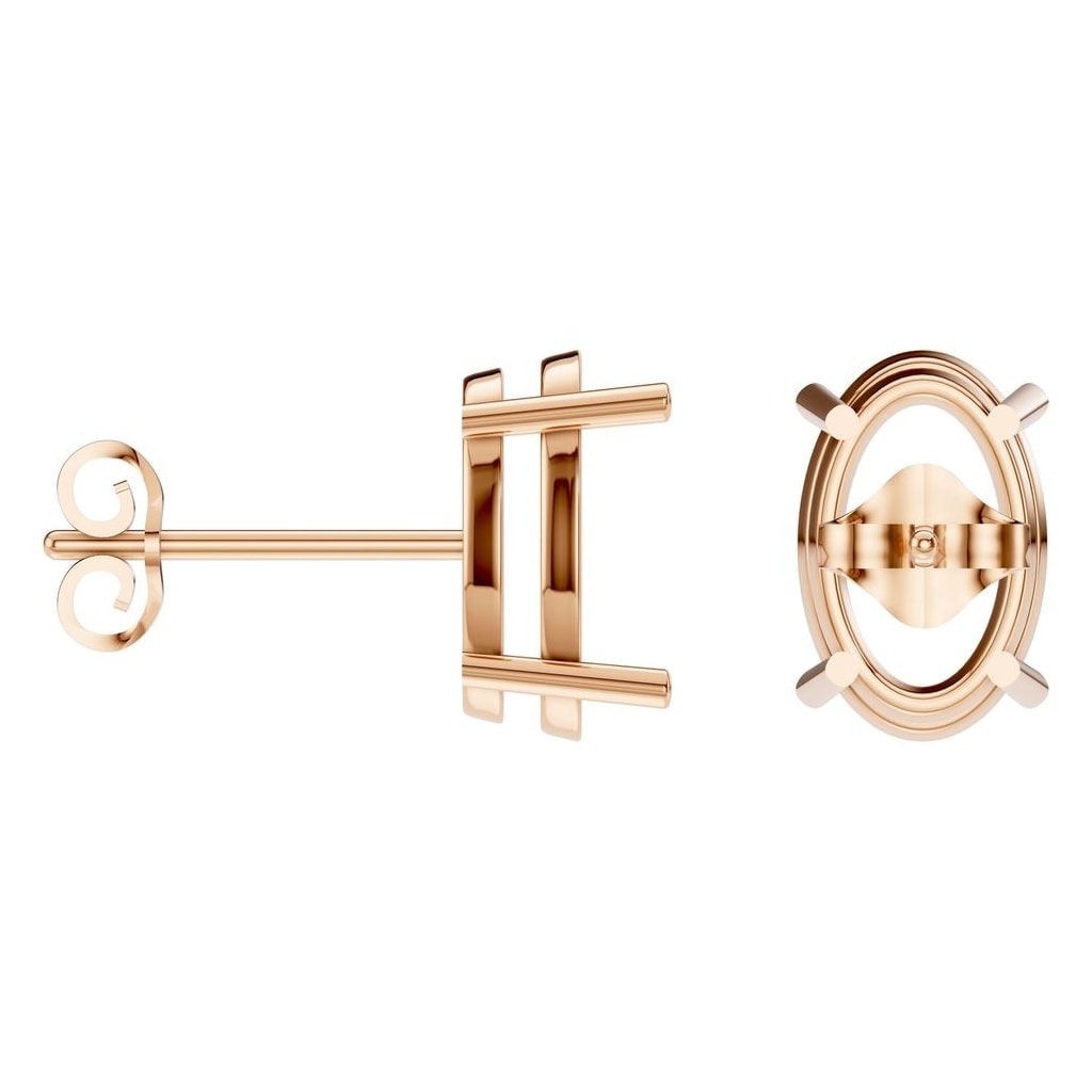 EA-8196 Rose Gold Earrings UNSET - ANGLE