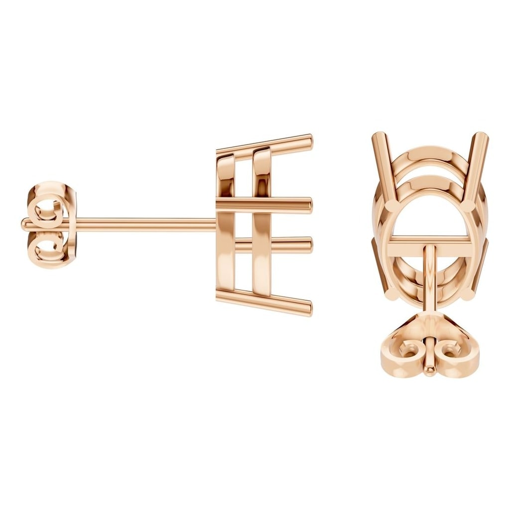 EA-8196 Rose Gold Earrings UNSET - Side View