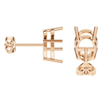 EA-8196 Rose Gold Earrings UNSET - Side View