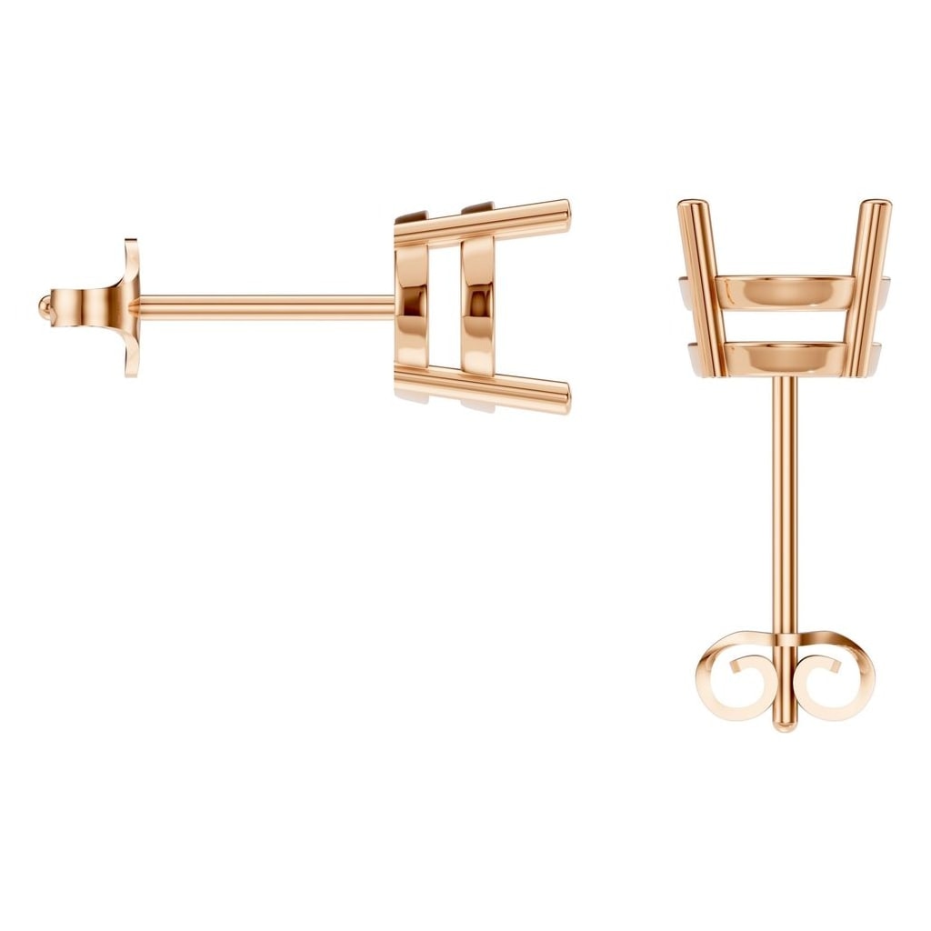 EA-8196 Rose Gold Earrings UNSET - BACK